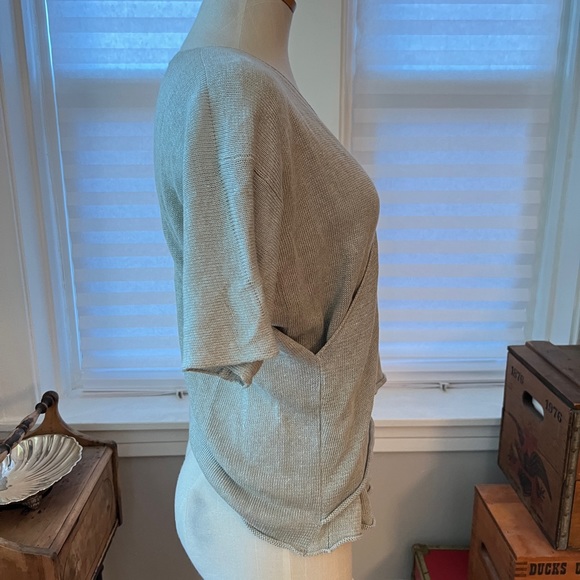 Eskandar Neiman Marcus knit grey/green top - Picture 2 of 5